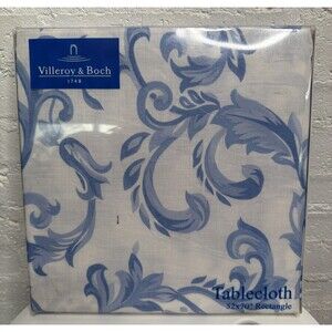 Rare Villeroy & Boch Casa Azul Tablecloth 52X70 NWT Coastal Victorian French